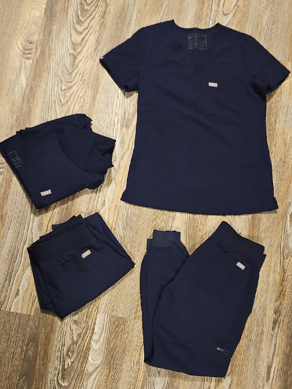TWO Figs Navy Scrub Sets